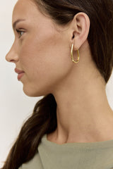 Halo Hoops Earrings Gold
