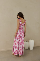 Maxikleid Sonnenuntergang-Palette Pink