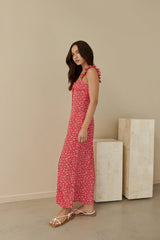 Berry Bloom Maxikleid Rot