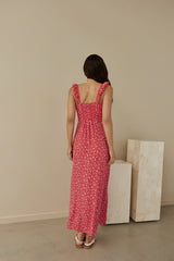 Berry Bloom Maxikleid Rot