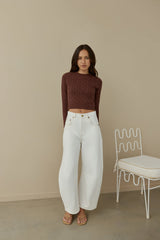 The Exclusive Cable Knit Sweater Brown