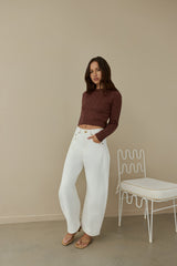 The Exclusive Cable Knit Sweater Brown