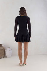Drift And Dream Langarm-Minikleid Schwarz