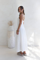 Jasmine Jewel Embroidered Maxi Dress White
