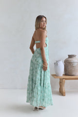 Hear Your Heartbeat Strapless Maxi Dress Green