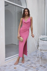 Guten Morgen Halter Maxikleid Rose