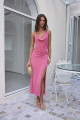 Guten Morgen Halter Maxikleid Rose