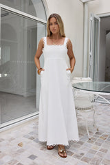 Dreamy Hearts Maxi Dress White