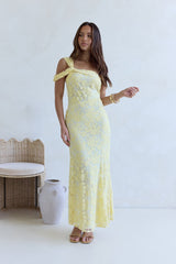 Illusion Of The Sun One-Shoulder Maxikleid Gelb