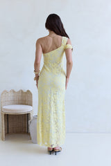 Illusion Of The Sun One-Shoulder Maxikleid Gelb
