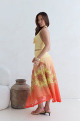 Sunrise Stars Mesh Halter Top Yellow