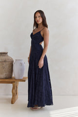 Lost In The Skies Maxikleid Marine