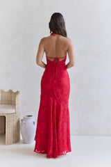 More And More Neckholder Maxikleid Rot