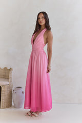 Maxikleid "Flucht in die Sonne" Pink