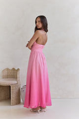 Maxikleid "Flucht in die Sonne" Pink