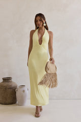 Maxikleid mit Neckholder "Everlasting Dream" Gelb
