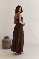Alessandra Maxi Dress Chocolate