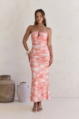 Trägerloses Maxikleid „Dreaming Of Days“, Orange