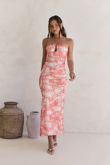 Trägerloses Maxikleid „Dreaming Of Days“, Orange