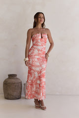 Trägerloses Maxikleid „Dreaming Of Days“, Orange
