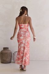 Trägerloses Maxikleid „Dreaming Of Days“, Orange