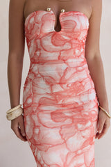 Trägerloses Maxikleid „Dreaming Of Days“, Orange