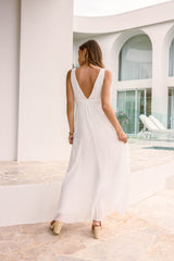 Morning Sun Maxi Dress White