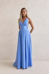 Geheime Spaziergänge Maxikleid Blau