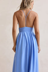 Geheime Spaziergänge Maxikleid Blau