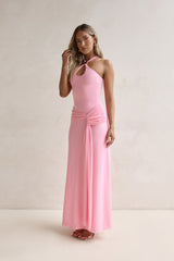 Lost In Dreams Mesh Maxi Dress Pink