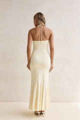 Crystal Sands Halter Maxi Dress Yellow