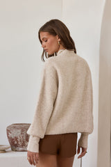 Alpine Affair Fluffy Sweater Oatmeal