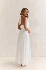 World Of Wonder Halter Maxi Dress White