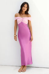 Dreamers Delight schulterfreies Maxikleid Lila