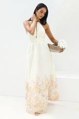 The Meadow’s Secret Halter Maxi Dress Yellow