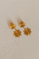 18K Gold Plated Blazing Dangle Earrings Gold