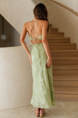 Cascalone Maxi-Kleid Salbeigrün