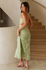 Cascalone Maxi-Kleid Salbeigrün