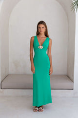 Maxikleid „Coastal Caprice“ in Grün