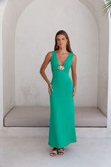 Maxikleid „Coastal Caprice“ in Grün
