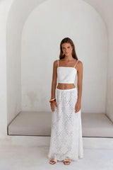 Ocean Air Oasis Crop Top White