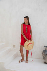 Citrine Delights Mini Dress Red