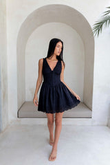 Softly Dreaming Mini Dress Black