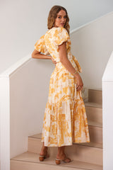 Because Of You Maxikleid Orange