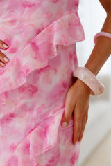 Drifting Shores Midi Dress Pink