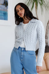 Winter Bliss Knit Cardigan Grey