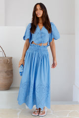 Your Soul Maxi Skirt Blue