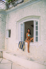 FORTUNATE ONE Capri Swim Top Aqua