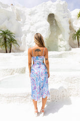 Caught In A Moment Midi Dress Blue