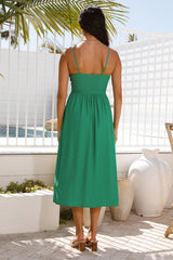 Coastal Dreaming Midi-Kleid Grün